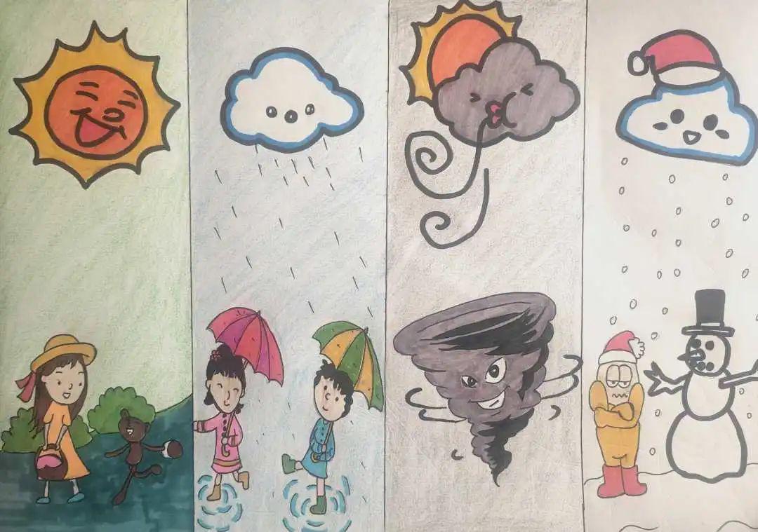 日前,湖州市少年宫联合市气象局开展的"世界气象日"主题征文,绘画