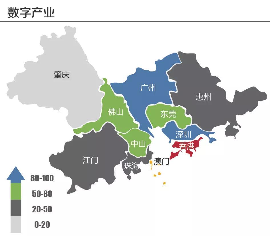 大湾区珠三角9 2城市数字经济发展指数,深圳多项排名第一