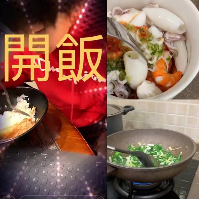 『脑袋』开心地拍小Q脑袋显幼稚，像个没长大的孩子张柏芝带儿子录视频