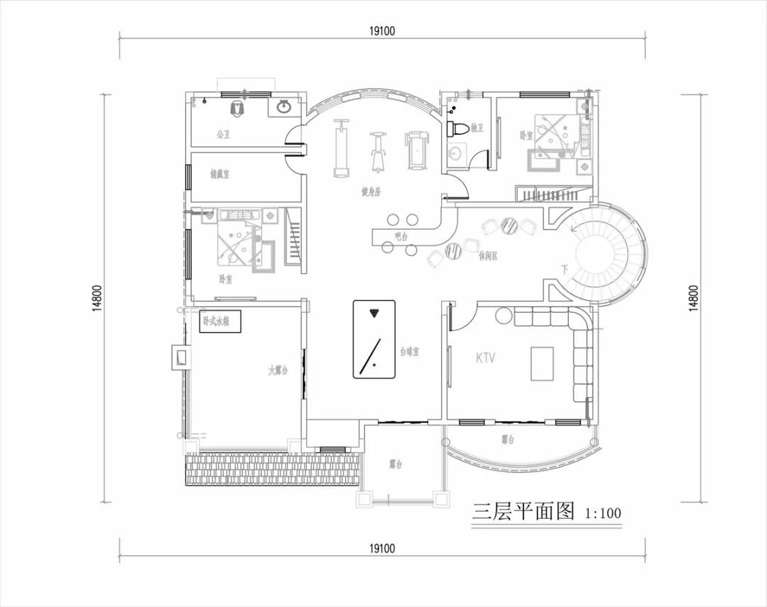 【新品】农村三层别墅建筑设计图纸带效果图,3种不同风格