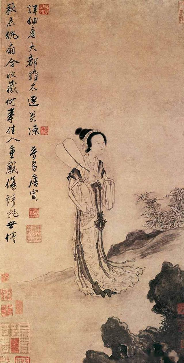 唐伯虎仕女人物画_唐寅