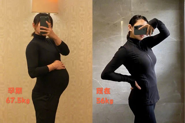[黑眼圈]有黑眼圈，女儿眉眼像爸嘴像她何雯娜产后仨月熬夜带娃瘦27斤