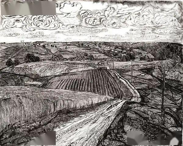 黑白色的光影——素描风景