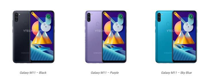 galaxy m11官方渲染图曝光:有望成为三星最便宜打孔屏