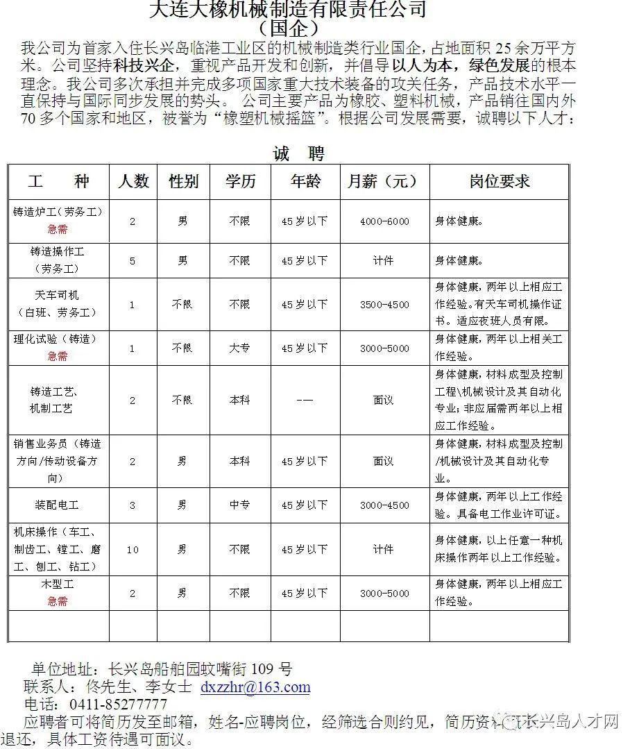 长兴公司招聘信息_长兴今日招聘信息 找工作的不要错过啦(3)