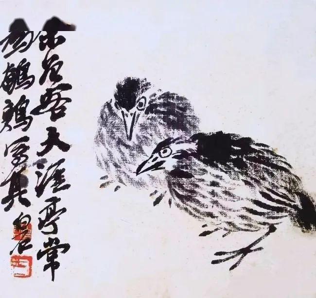 齐白石画鹌鹑真吉祥!阖家平安,事事安顺!