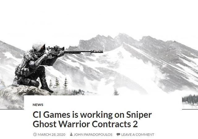 开发商透露《狙击手：幽灵战士契约2》正火热开发中