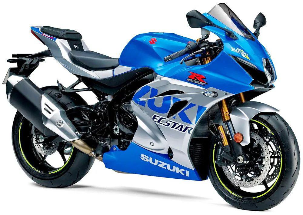 suzuki展示一百周年图案的gsxr和红色的katana