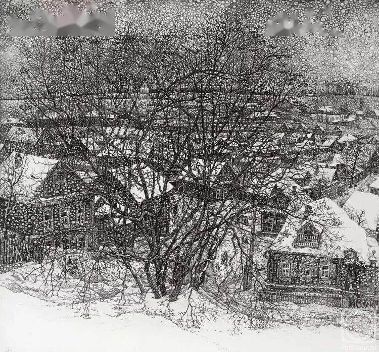 黑白色的光影——素描风景