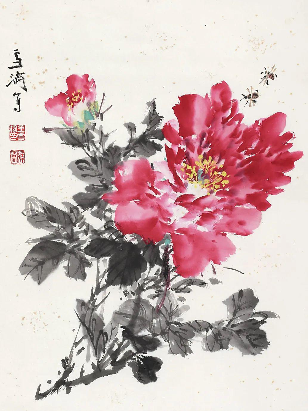 王雪涛写牡丹，倾城之美！-搜狐大视野-搜狐新闻
