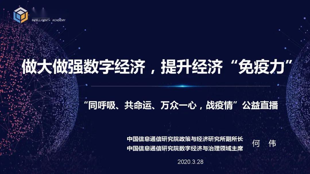 中国信通院何伟做大做强数字经济提升经济免疫力直播回放ppt