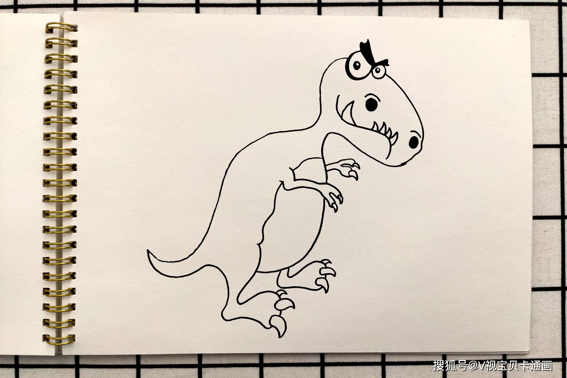 10岁漂亮的手绘画入门 一步一步简笔画恐龙怎么画 丫丫小报