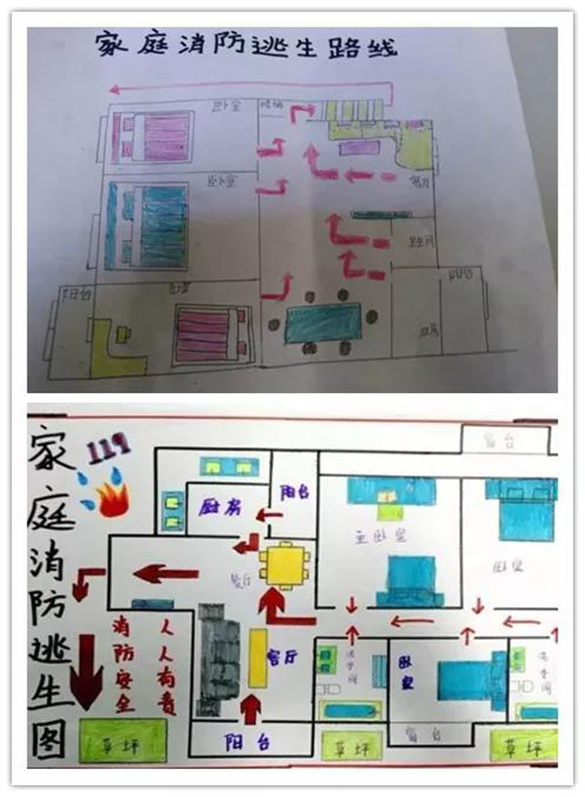 为引导同学们熟知家庭火灾逃生技能,在班主任