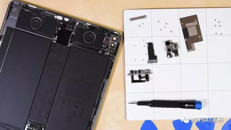 ifixit拆解2020 ipad pro 发现其内部结构与2018年版相同