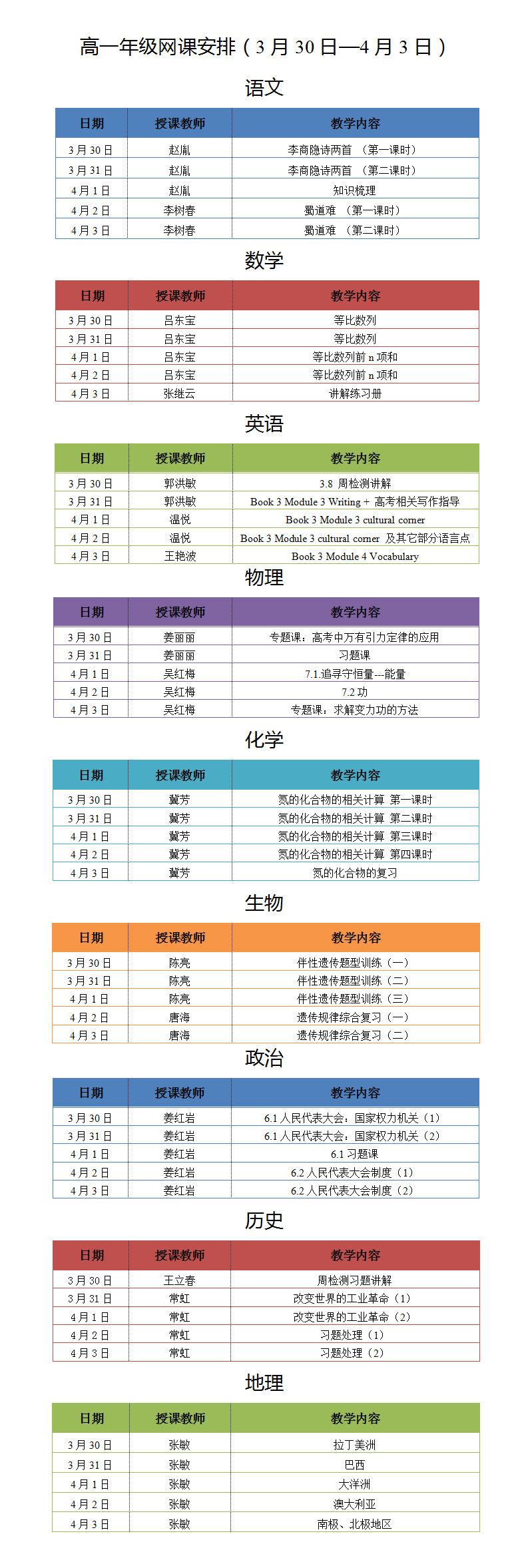 下周课表公布，学生继续上网课？吉林高三4月7日开学！