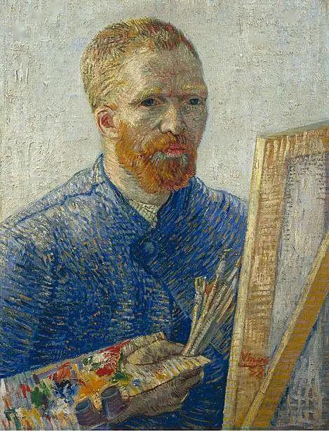 凡·高画的第一幅自画像,是 《艺术家在画架前的自画像》.