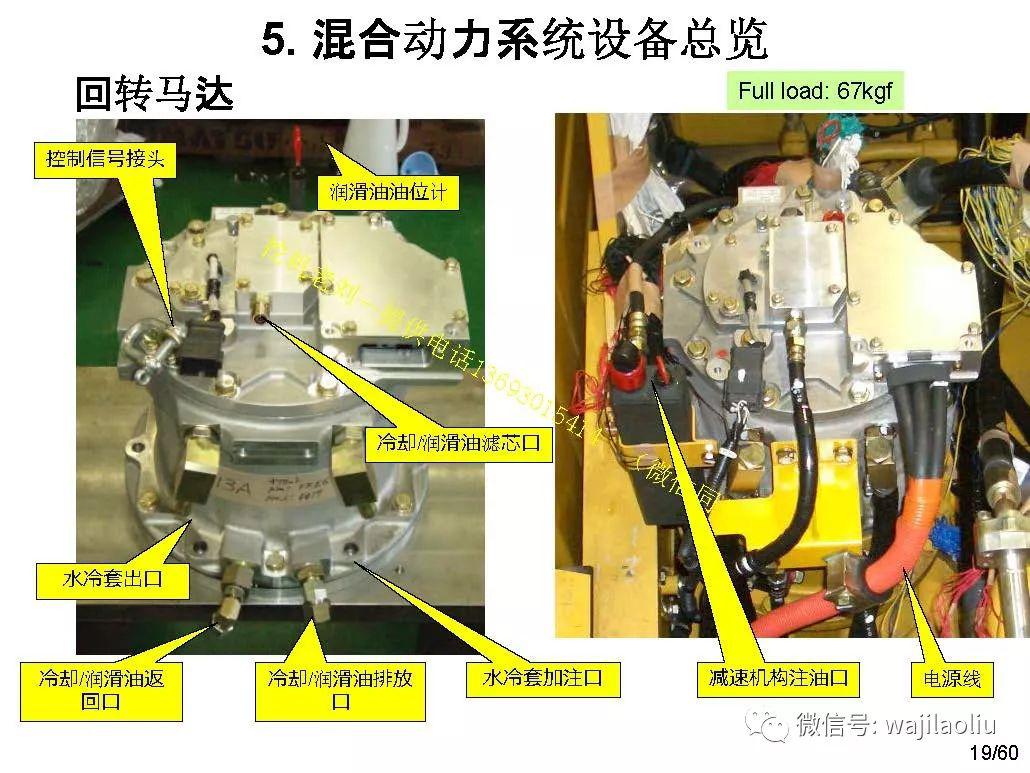 小松混合动力挖掘机,回转马达部件分解识别