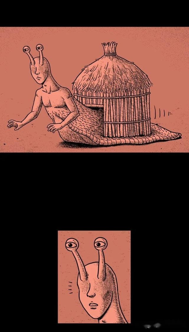 漫画《蜗牛人》讽刺贪婪的人