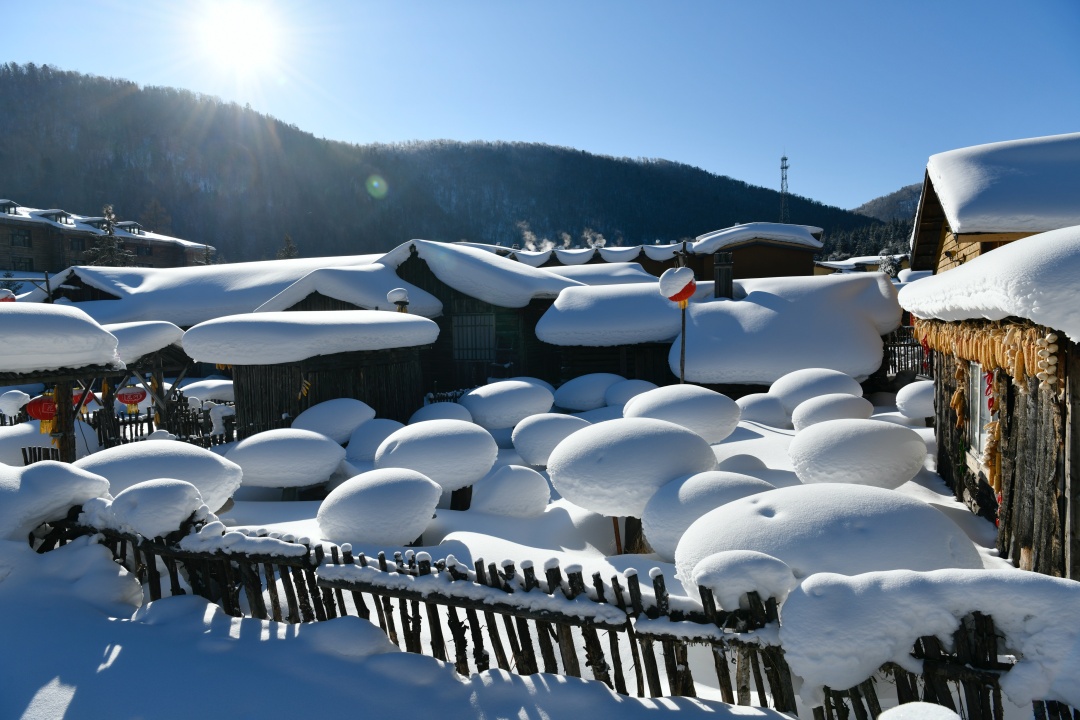 雪乡的春日冬景