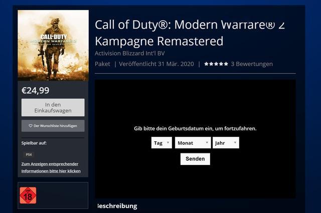 《使命召唤6》复刻版上架德国PSN首批截图泄露