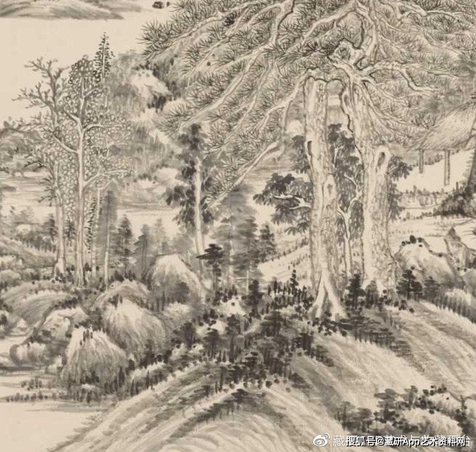 "西庐老人"的《王时敏仙山楼阁轴》