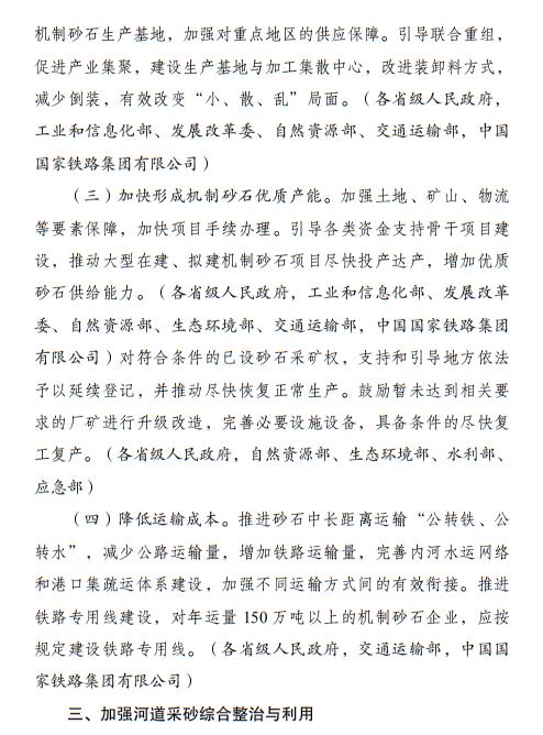 有关砂石,国家发改委等15部门联合发文