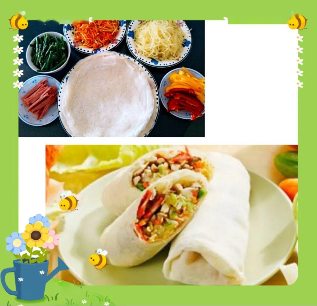 润饼菜:润饼皮,火腿肠,豆角,胡萝卜,豆芽,海蛎煎,豆干等.