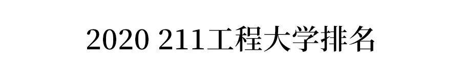 『中国』送!2020重点大学(985/211/双一流)排名发布!