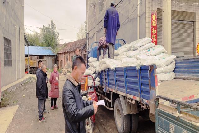 湖北老河口王甫洲:免费发放化肥 助力春耕生产