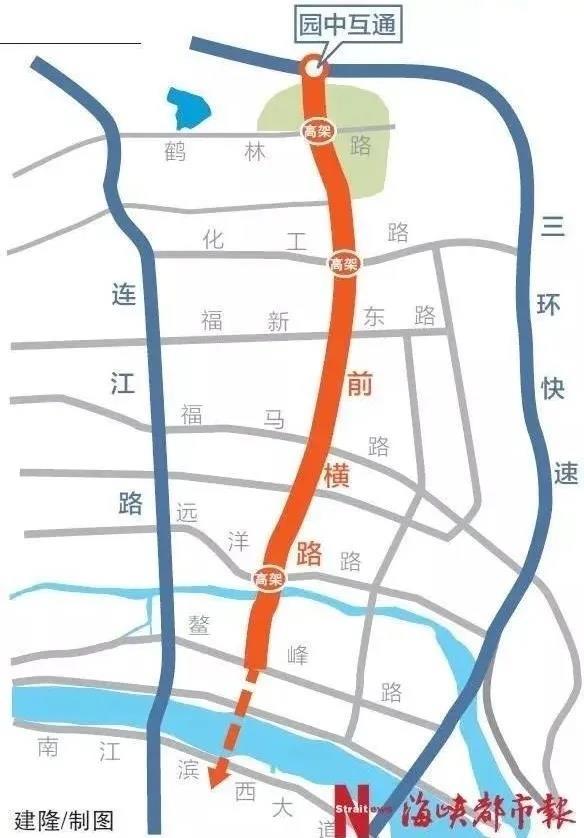 5环前横路快速路2022年底通车