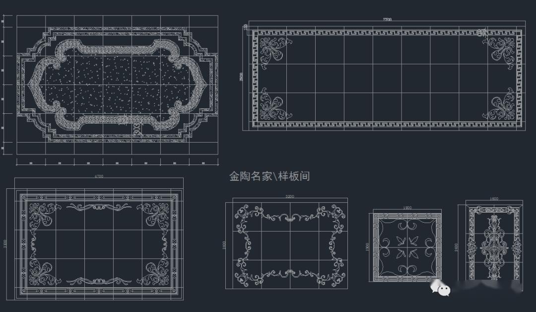 分享| 精美石材拼花cad图纸!不要错过!