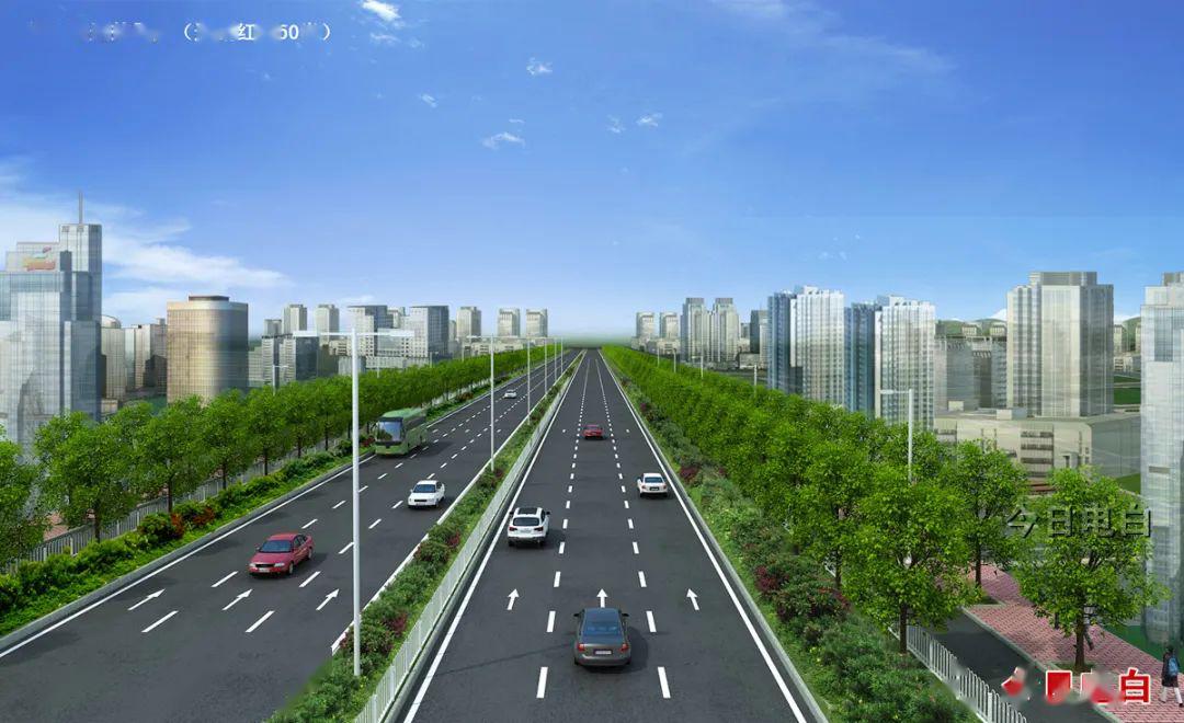绿城大道(国道g228-水东大道段)建设工程——道路效果图