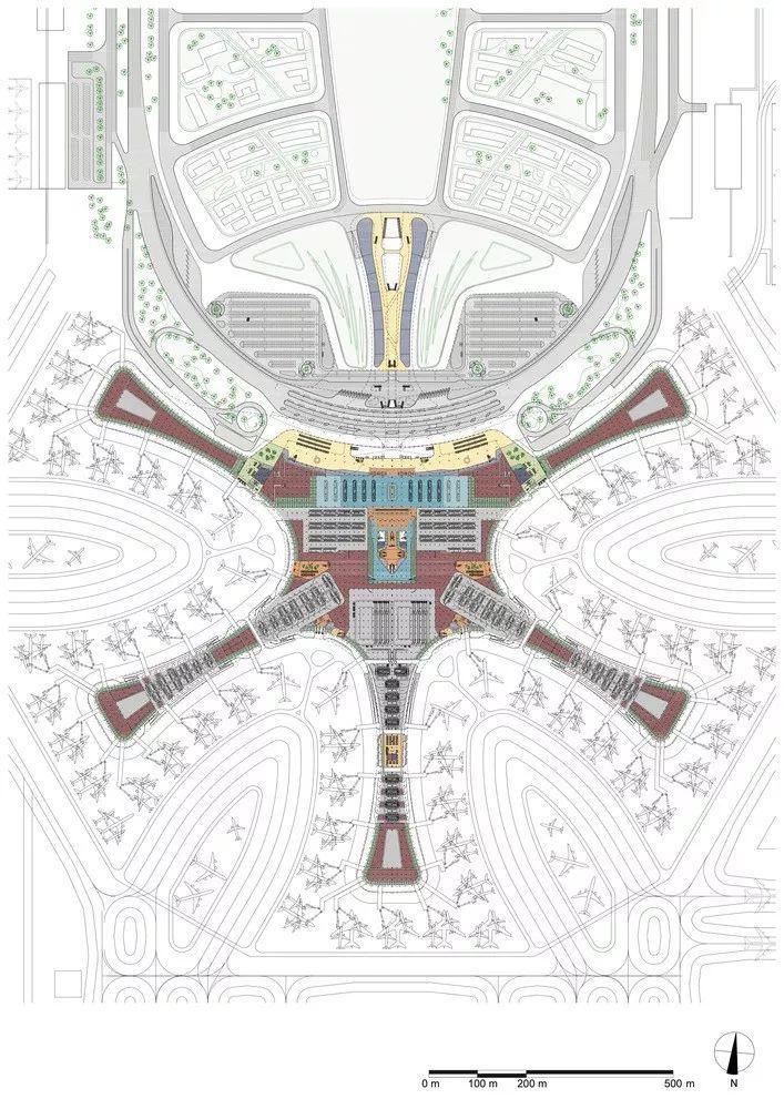 北京大兴机场最新全貌 平面设计图