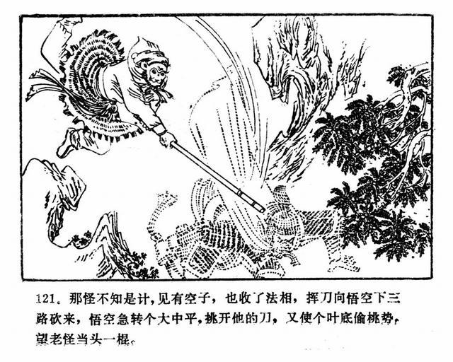 巧斗黄袍怪1981年湖南美术版西游记连环画之七