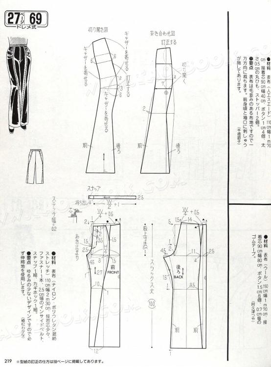 各种裤子制版方法