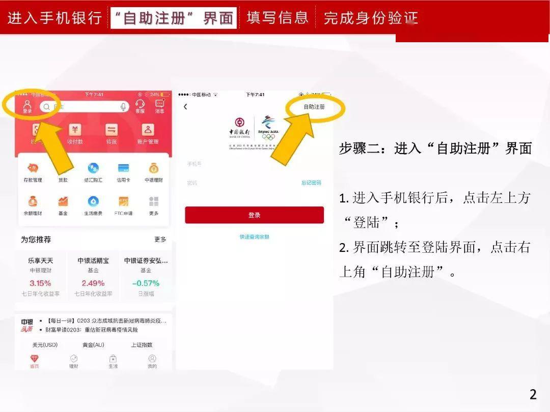 中国银行手机银行注册流程图 中国银行手机银行注册流程图