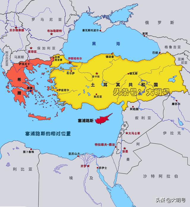 图说一分为四的塞浦路斯,1974年土耳其占领了该国36%的土地