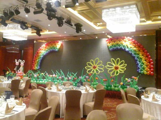 满月■孩子过满月怎么用气球布置比较好看？