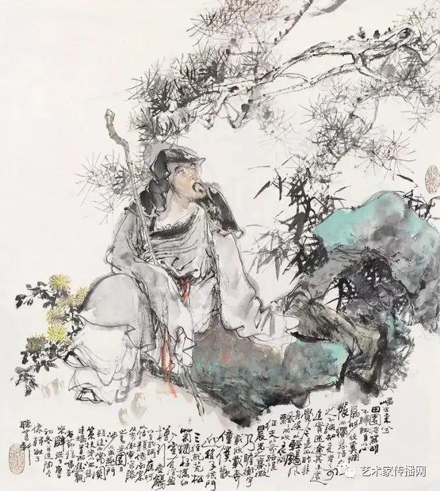 陶渊明造像68×61cm1990年