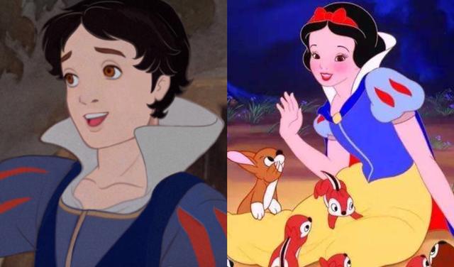 迪士尼公主变成男孩子也太可爱了吧！白雪公主变成小哥哥超帅！_艾莎