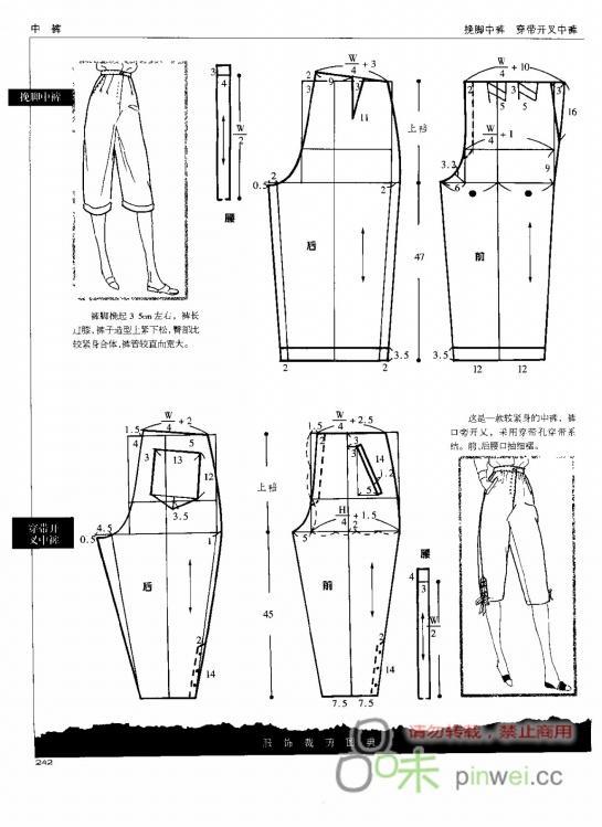 各种裤子制版方法