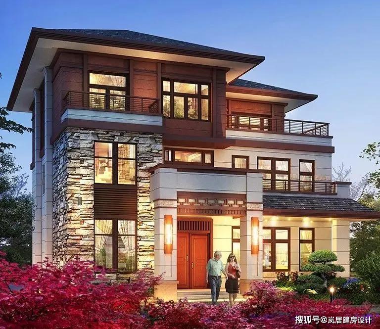 5款自建别墅霸气侧漏,文化石 景观台,建一栋在农村非常吃香