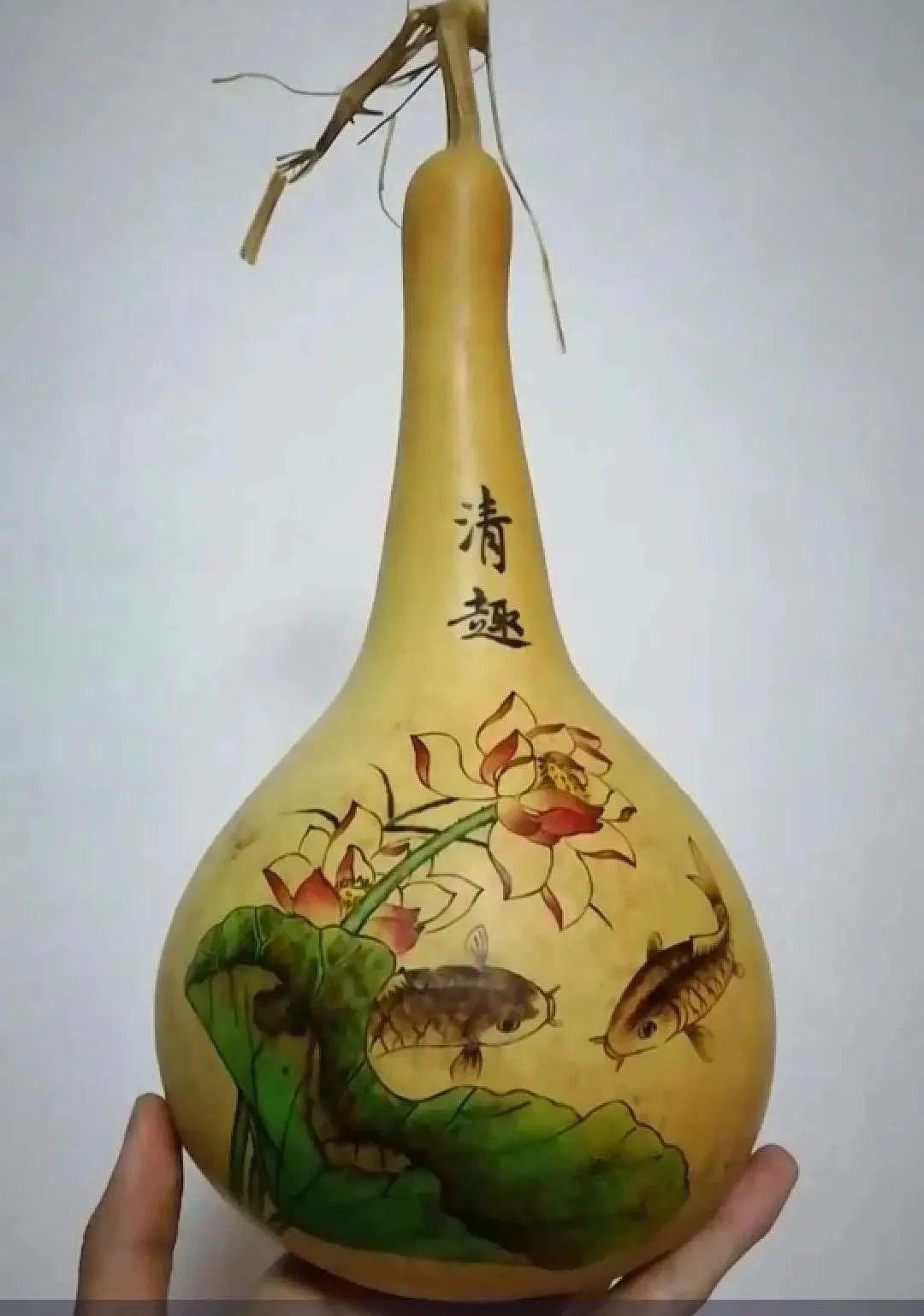 烙画葫芦主题多为传统绘画工艺,下面这些图案可用作烙画葫芦相关设计