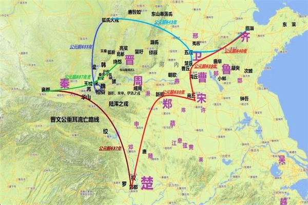 晋惠公派宦者履鞮带着勇士去刺杀重耳,重耳这才决定离开狄地逃往齐国