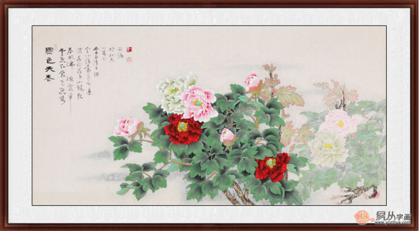 富贵牡丹图 家居装饰挂画自然舒适选择