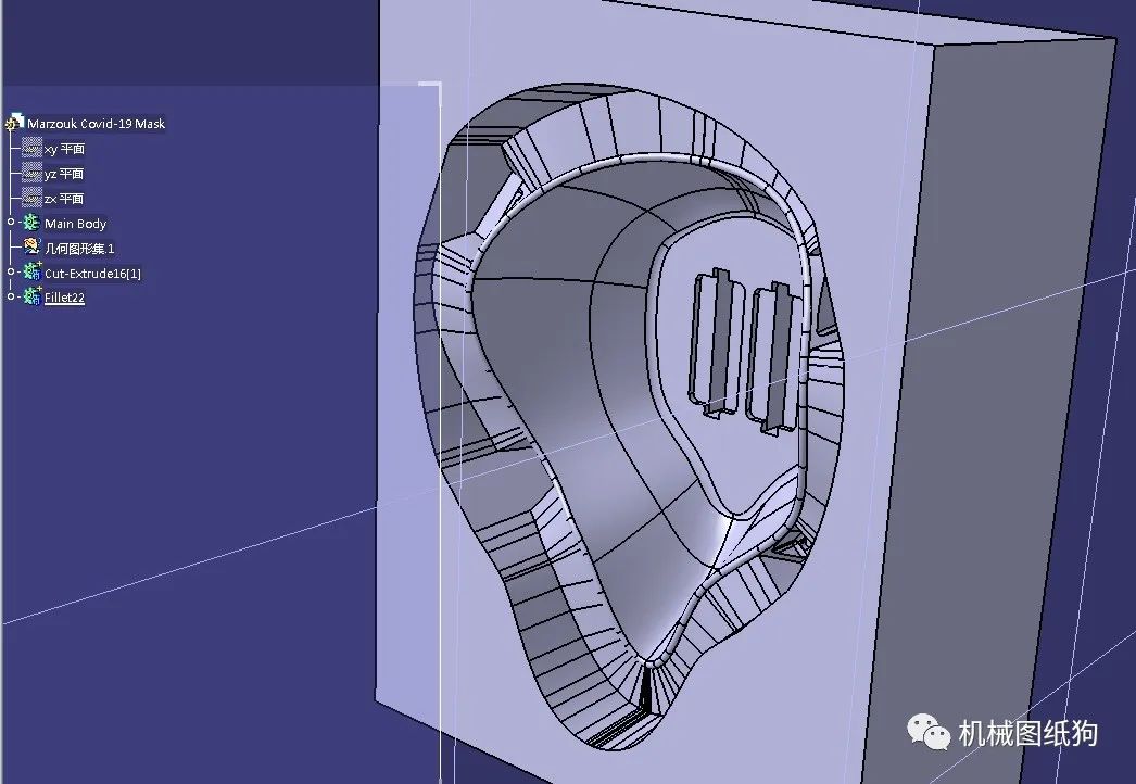 【工程机械】marzouk面罩口罩模具3d图纸 solidworks2019 附step