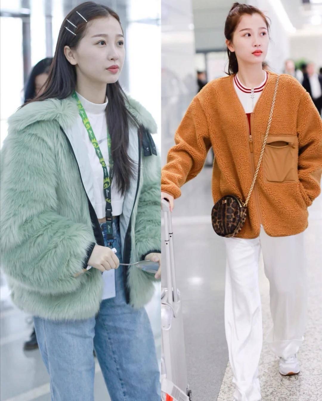白富美穿搭教科书做作女孩虞书欣的机场穿搭青春靓丽超吸睛