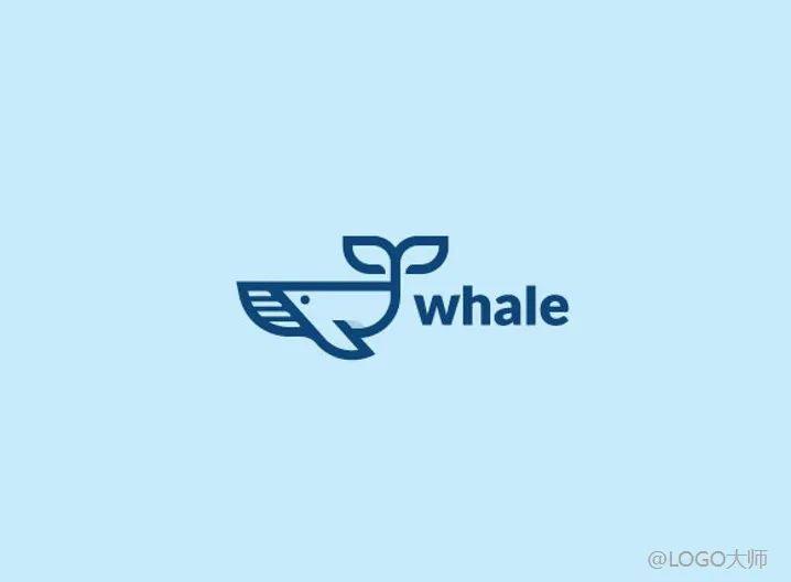 鲸鱼主题logo设计合集鉴赏
