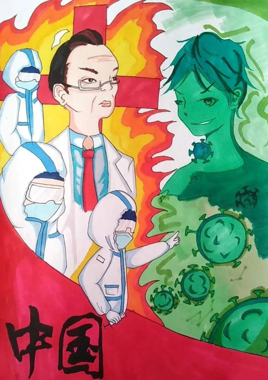 绘画战疫那些逆行的美丽身影