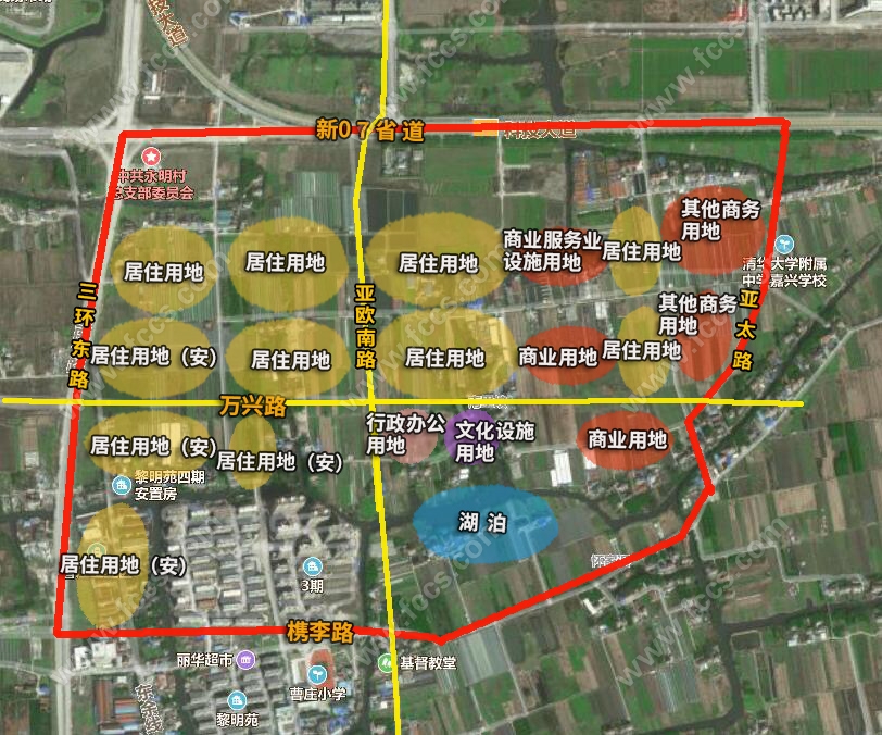 嘉兴科技城新规划出炉 南北翼各有一个湖泊,还有九年制学校,商业